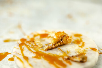 Wall Mural - Apple turnover with salted caramel sauce