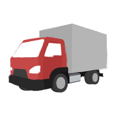 Wall Mural - Isolated truck e-commerce