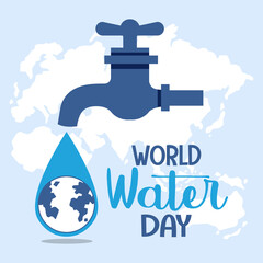 Wall Mural - World water day icon
