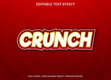 Crunch Text Effect Template With Bold Style Use For Business Brand And Logo
