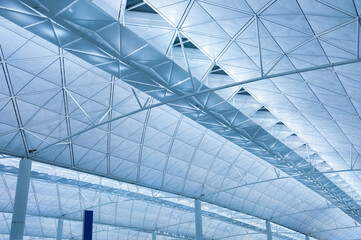 Aufkleber - Interior view of modern architecture. Building abstract background