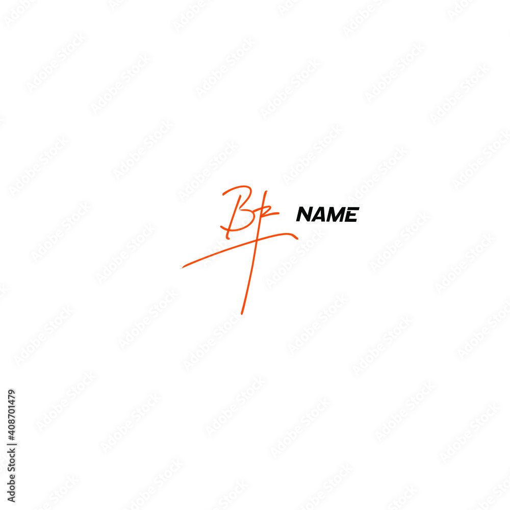 Bf Initial Handwriting or Handwritten Logo for Identity. Logo with ...