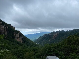 clouds over the mountains