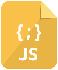 Javascript icon | Major programming language vector icon illustration  ( color version )