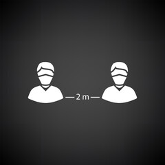 Sticker - Social Distance Icon