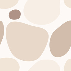 Poster - soft neutral organic shapes seamless pattern