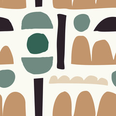Poster - abstract geometric shapes seamless pattern