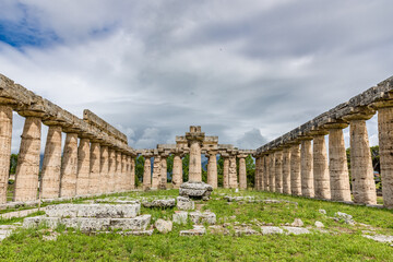 Poster - Temple of Hera (Basilica di Paestum) in Paestum, Italy.