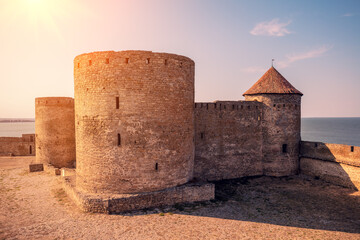 Ancient Akkerman fortress in Bilhorod-Dnistrovskyi city in Odessa region. Ukraine