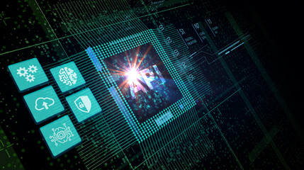 API - Application Programming Interface. Software development tool. Business, modern technology, internet and networking concept.