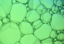 Abstract Background Of Green Water Bubbles
