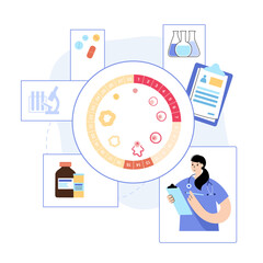 Wall Mural - Menstrual cycle concept
