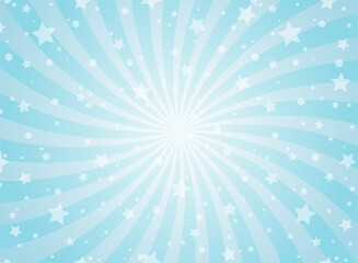 sunlight abstract background. powder blue color burst background with shining stars.