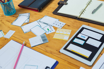 web designer, creative planning, application development, user experience concept outline.
