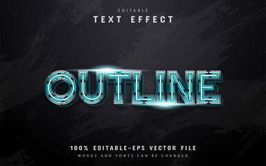 Poster - Outline text, neon style text effect