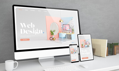 Wall Mural - Responsive devices mock up
