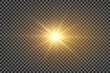 © Vector light Studio - Vector transparent sunlight special lens flare light effect. PNG. Vector illustration