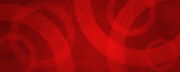 Wall Mural - red abstract background with geometric circles in overlapping pattern in modern design with old texture