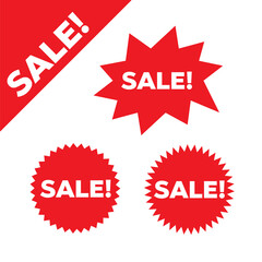 Wall Mural - new stamp set. new sale icon. new red labels.