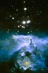 Wall Mural - core of nebula, supernova core pulsar neutron star.
