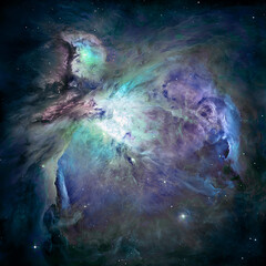 Wall Mural - great nebula in orion, supernova core pulsar neutron star.
