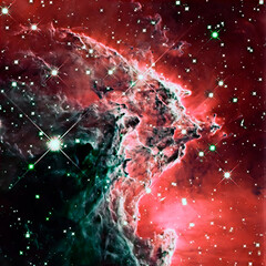 Wall Mural - space galaxy background, supernova core pulsar neutron star.