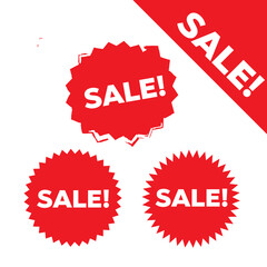 Wall Mural - new stamp set. new sale icon. new red labels.