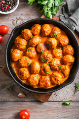 Canvas Print - Meatballs in tomato sauce