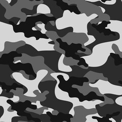 grey army camouflage vector seamless pattern