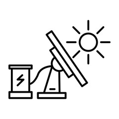 Poster - Solar cell icon