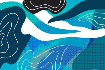 Wall Mural - abstract Blue sea color liquid creative universal artistic templates. Good for poster, card, invitation, flyer, cover, banner, placard, brochure and other graphic design. Vector illustration.