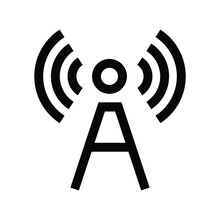 Radio Signal Anthena Icon Vector