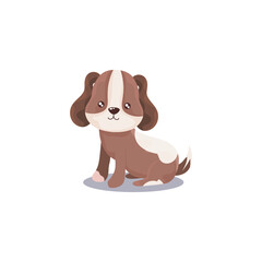 Sticker - pet, little dog animal domestic white background