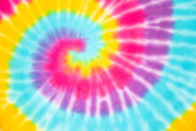 Rainbow Pastel Tie Dyed Swirl Seamless Pattern.