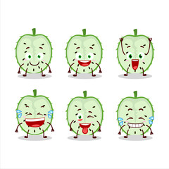 Poster - Cartoon character of slice of soursop with smile expression