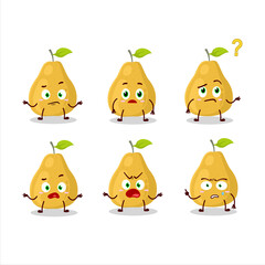 Poster - Cartoon character of pomelo with what expression