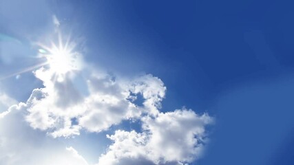 Wall Mural - Sunshine on blue sky with cloudsscape background