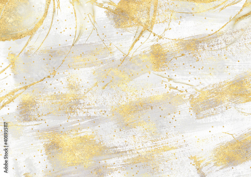高級感のある金と白の贅沢な大理石のフレーム背景テクスチャ Abstract Wall Mural Abstra Emmanma