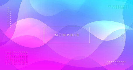 Poster - Modern minimal background vector design. Futuristic gradient. Neon wave backdrop. Abstract illustration with fluid shapes..
