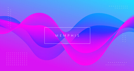 Poster - Abstract background with 3d fluid wave shape. Modern minimal pattern. Futuristic colorful geometric backdrop.