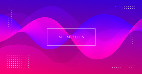 Poster - Abstract background with 3d fluid wave shape. Modern minimal pattern. Futuristic colorful geometric backdrop.