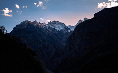 sunrise in the mountains