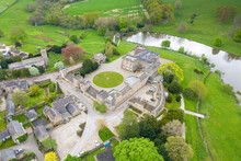 Aerial Photo Of The Small Village Of Ripley In Harrogate In North Yorkshire In The UK Showing The Historical Ripley Castle
