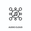 © Turgay Gasimli - audio cloud icon vector. music cloud sign symbol for modern design. Vector illustration