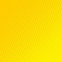 Wall Mural - pop art. background with dots. yellow comic background. cartoon funny retro pattern. vector illustra
