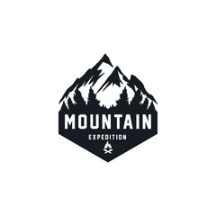 Wall Mural - mountain retro insignia