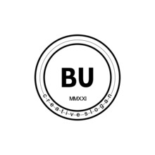 Initial Letter BU Logo Vector Design Template