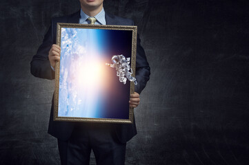 Wall Mural - astronaut floating in outer space