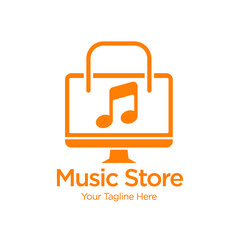 Canvas Print - Music Logo. Sound Melody Note Vector Key Symbol. Music Store Logo concept. 