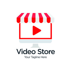 Sticker - Video Store Logo Template Design Vector 